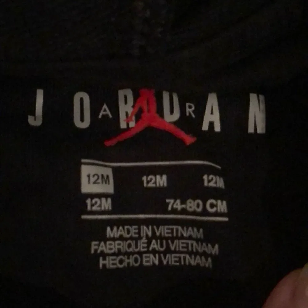 NWOT Michael Jordan black and red onesie hoodie size 12m￼ baby